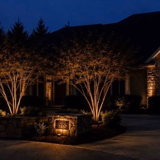 Outdoor lighting project by C & C Landscape