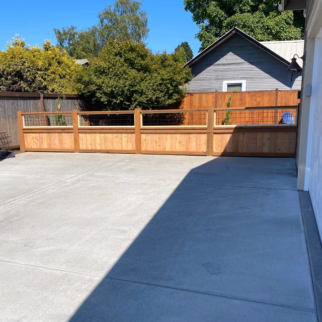 Fence installation by C & C Landscape