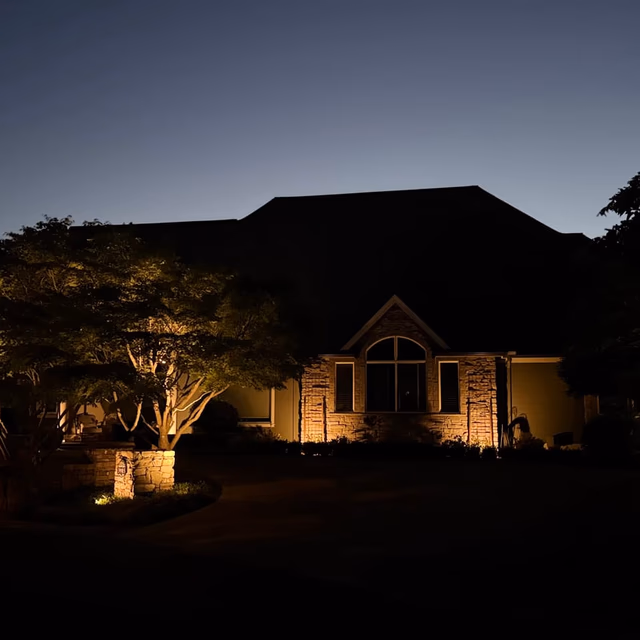 Outdoor lighting project by C & C Landscape