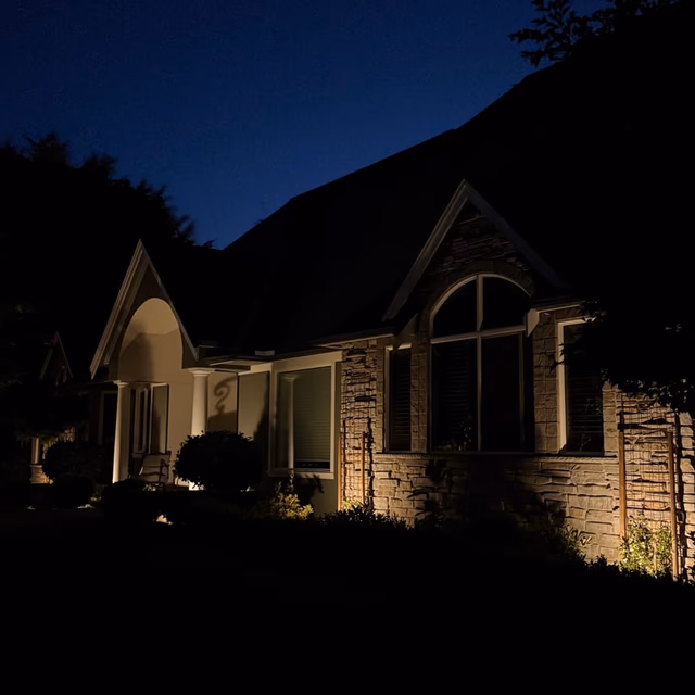 Outdoor lighting project by C & C Landscape